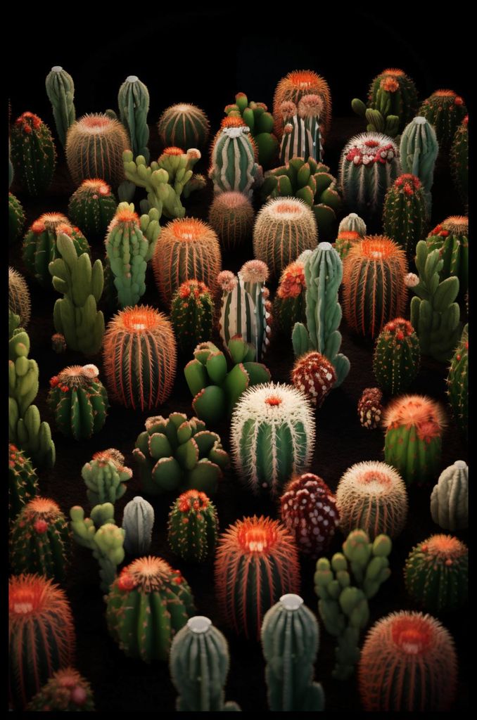 Plakat 53x81cm Garten der Kakteen