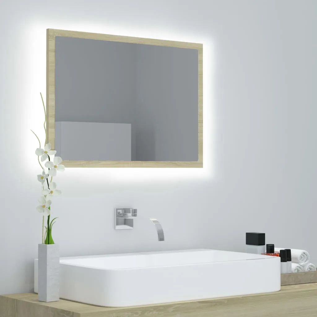 Trendteam PureBliss Specchio Da Bagno Con Ripiano - Rovere Evoke 60x74x14 Cm - Mobile Specchio Con Mensola - Antigraffio E Certificato FSC - 4