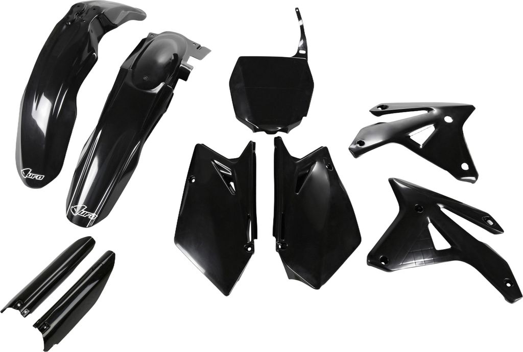 Verkleidungskit UFO PLAST 9-teilig Verkleidungssatz Kunststoff mit Gabelschutz für Suzuki RM-Z 450 ccm Bj. 2007, Farbe:schwarz