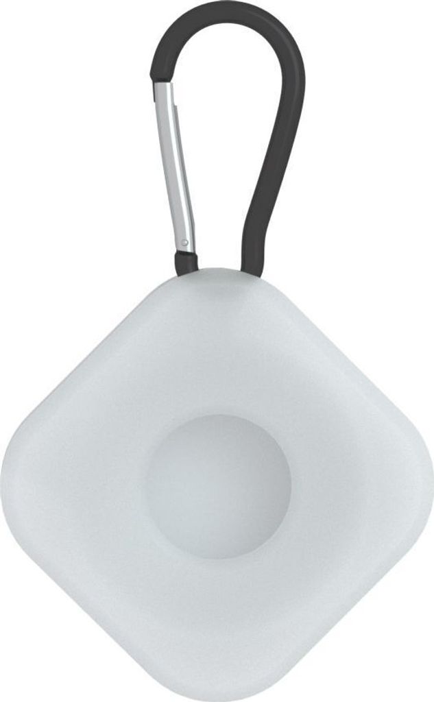 Mobigear Square Key Apple AirTag Hülle Flexibles Silikon Schlüsselanhänger - Transparent