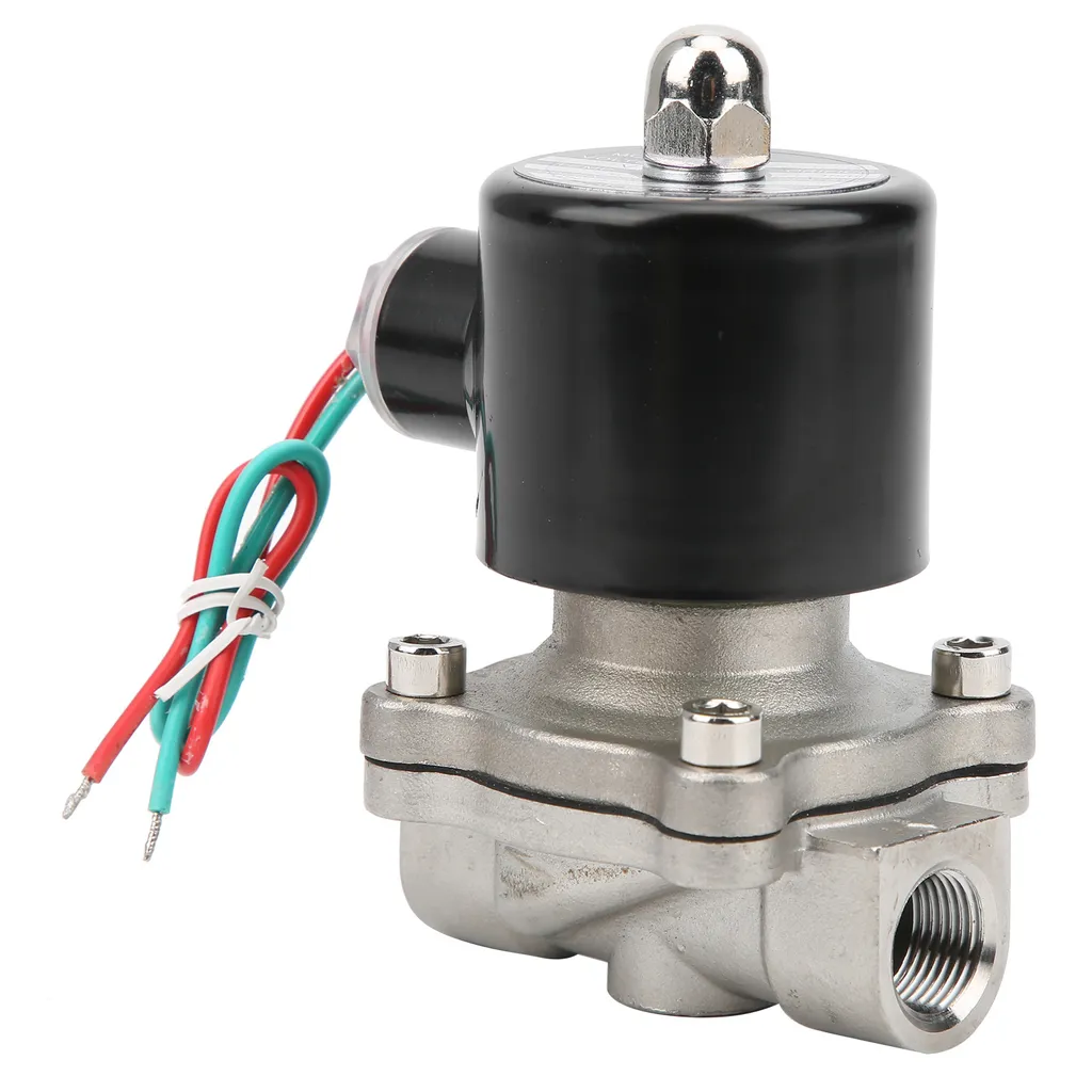 Électrovanne en acier inoxydable 2 voies fermée au repos DN15 AC220V