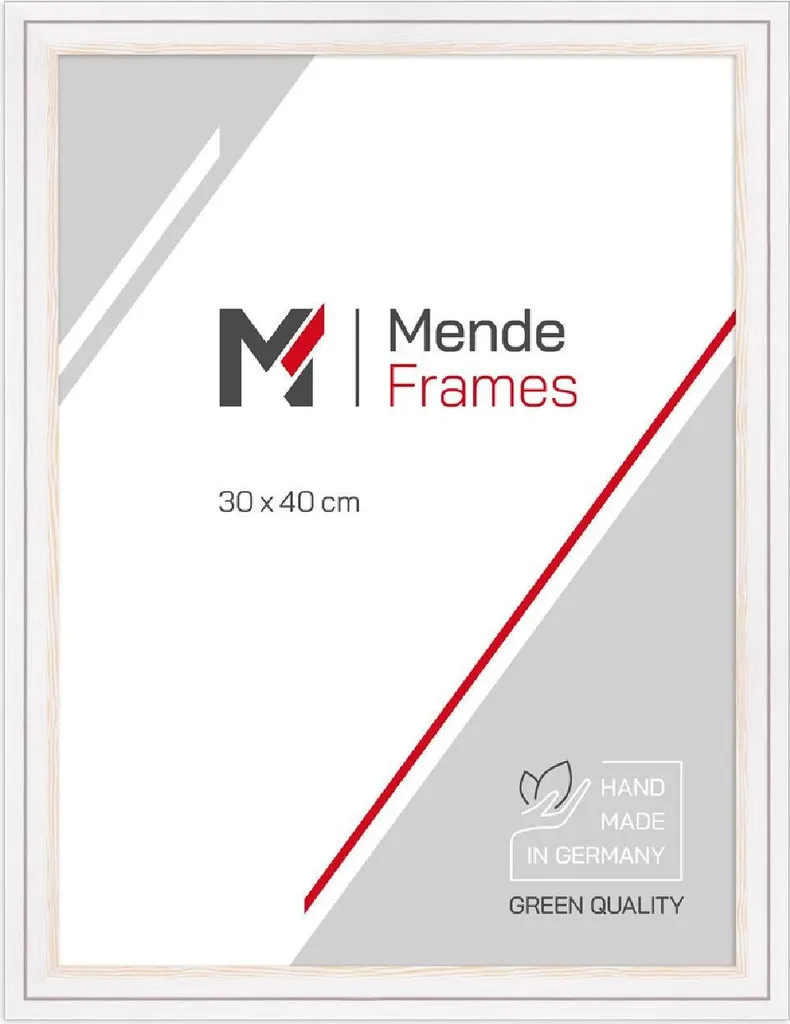 Specchio MendeFrames H025 Bianco: Riflessi di Casa in Legno 20x28