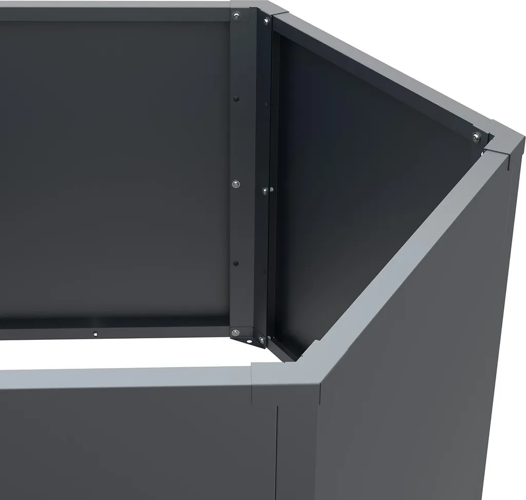 Carré potager hexagonal Westmann Varia 77 en acier gris anthracite - 10