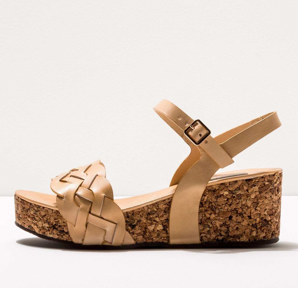 Neosens Sandalen mit Keilabsatz Damen S3221 RESTORED SKIN WOOD / ARROBA Farbe Beige