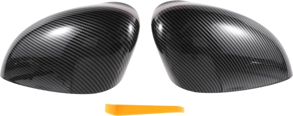 ABS Links Rechts Spiegel Abdeckung Kappe Ersatz Schwarz für Ford Fiesta MK7 2008-2017 ohne Hörner Spiegel Schutz Abdeckung Nr.8A6117K747CA