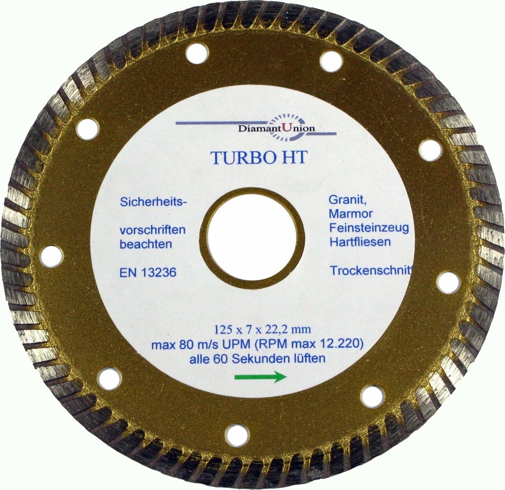Diamant-Trennscheibe 'Turbo HAT' 115 x 22,2 x 1,2 mm, Trocken