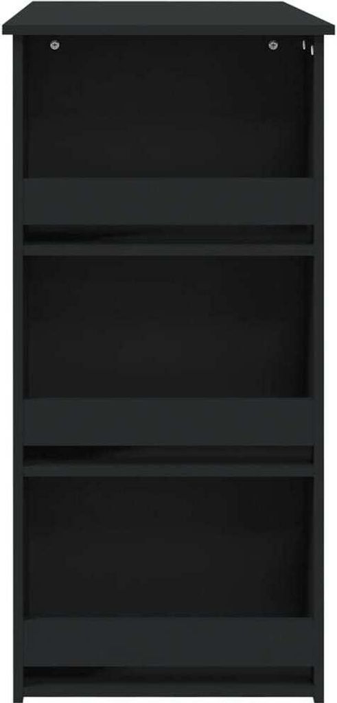 vidaXL Barový stôl s policou čierny 102x50x103,5 cm Obrázok produktu 2