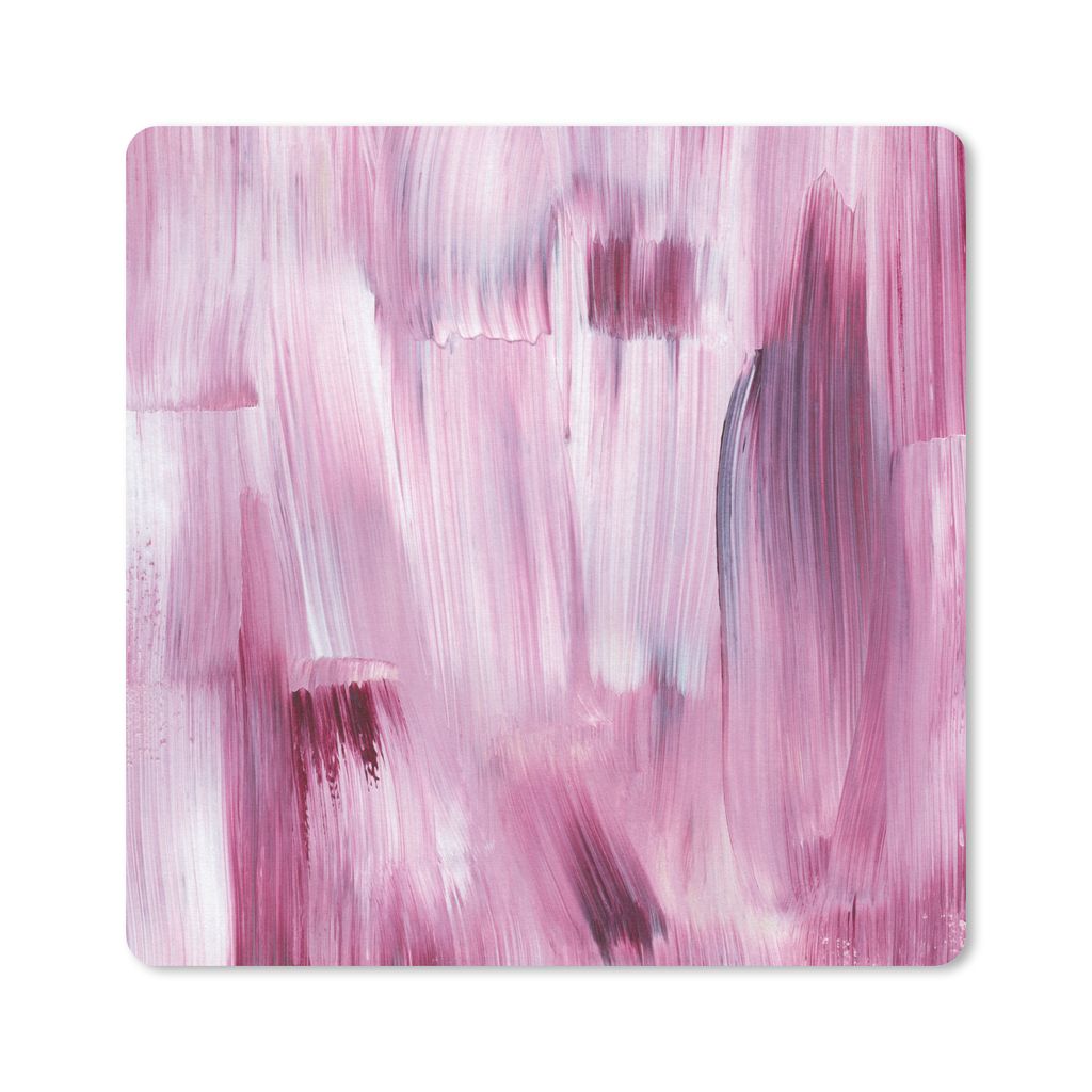 MuchoWow Mauspad Mousepad Farben - Farbe - Rosa 20x20 cm - Mousepads - Maus Mat - Pad - Mausunterlage - Desk Mat - Bureauartikeln