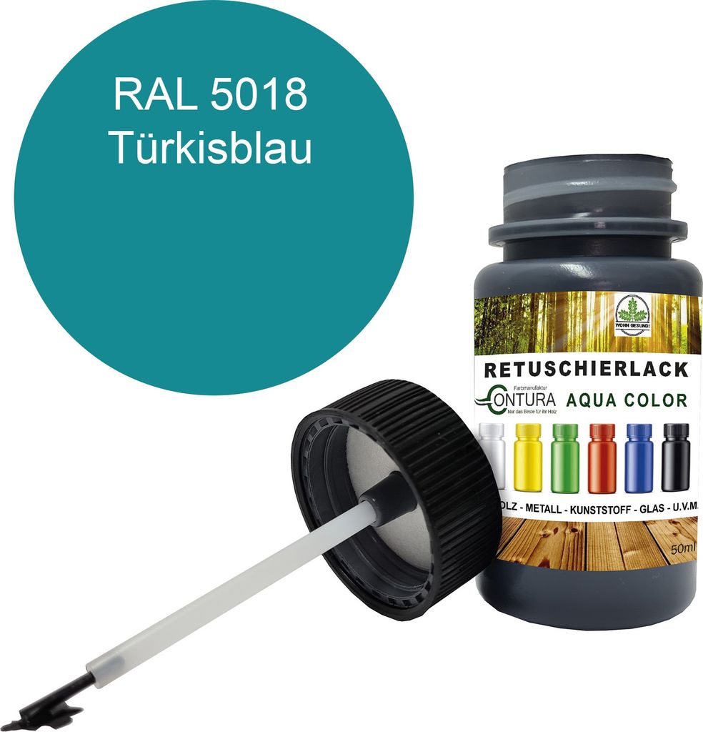 Reparaturlack Lackstift RAL Lack Pinselflasche 50ml. Farbe Produktbild 