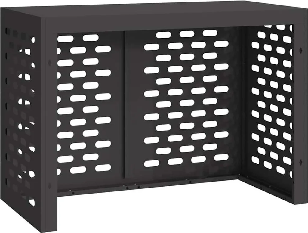 Cache compresseur climatisation Noir 100x50x70cm - Acier solide - 4