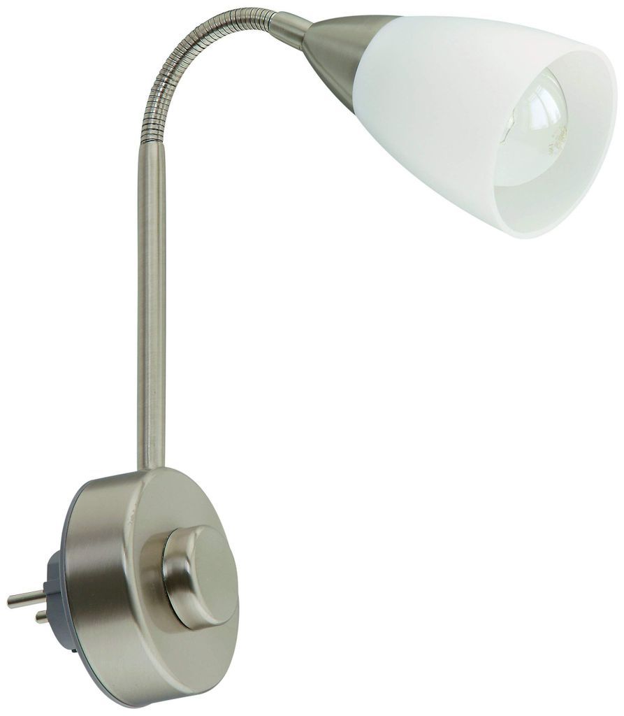 Lampe à fiche, 23,5 cm, max. 25 W, nickel mat, Briloner Image du produit 
