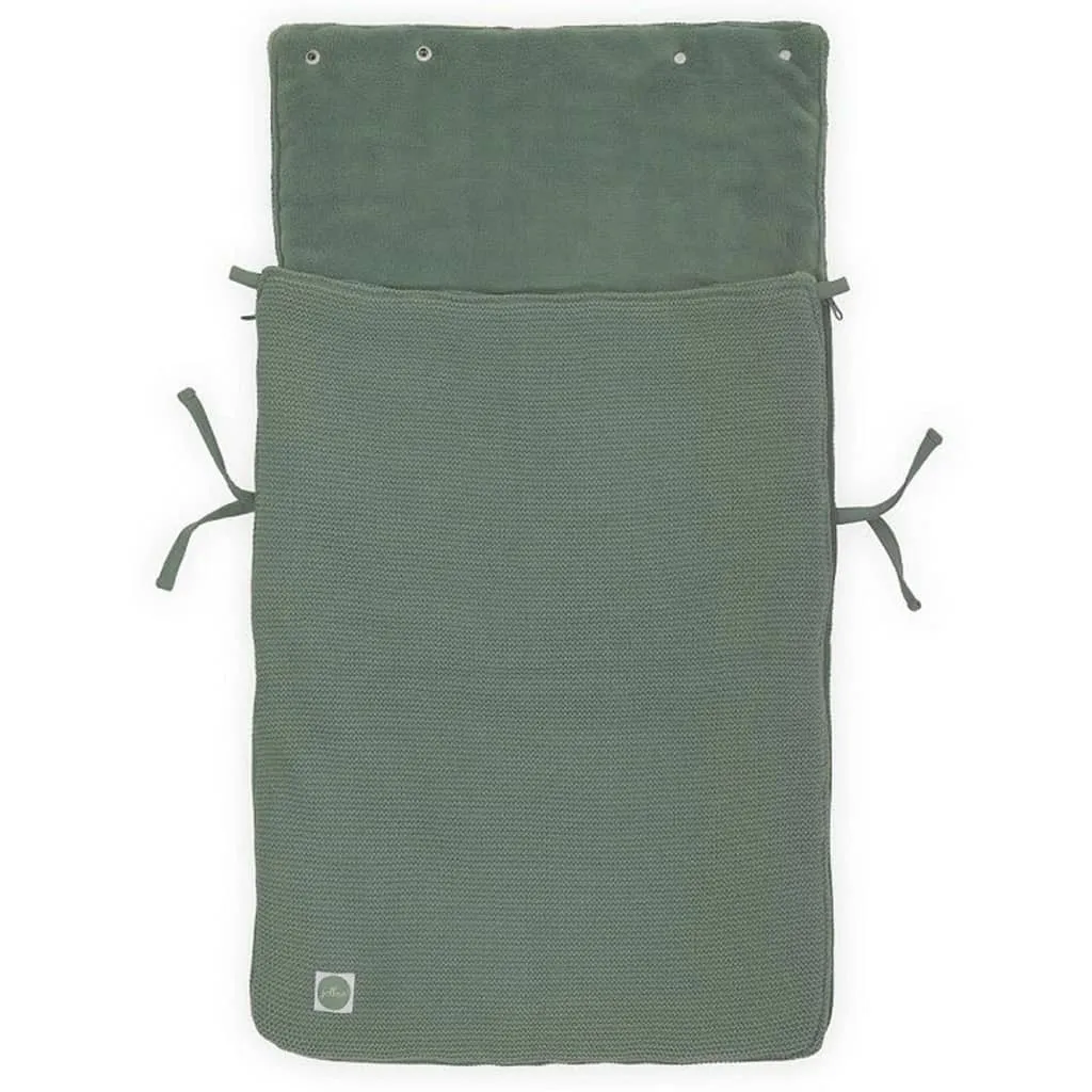 Chancelière enveloppante tricotée pour bébé Jollein - Coloris Vert Cendré