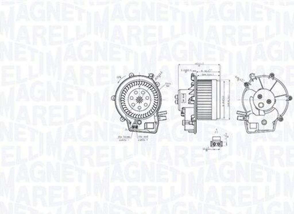 MAGNETI MARELLI 069412763010 Gebläsemotor Innenraumgebläse passend für MERCEDES-BENZ C-Klasse Limousine (W203) C-Klasse T-modell (S203) CLK (C209)