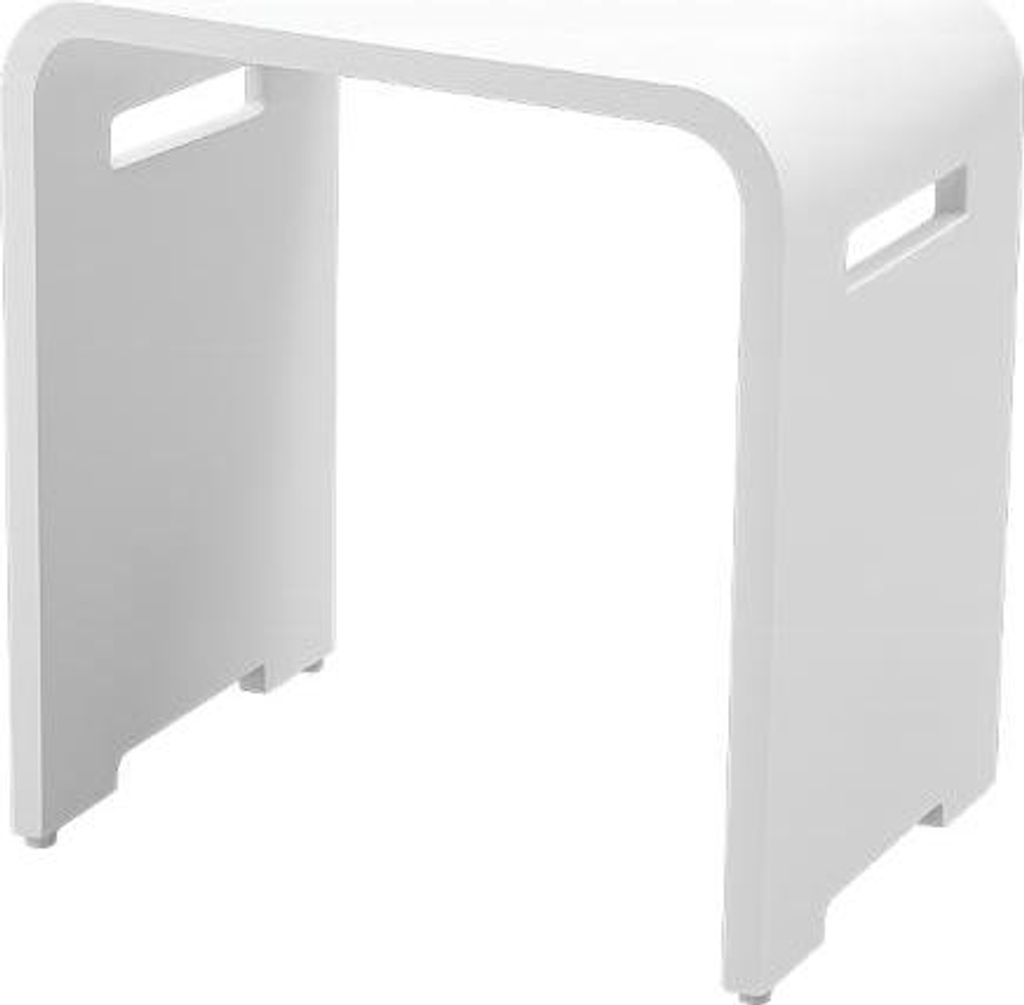 Design Spa Bad- Dusch- Sitzhocker aus Kunststein/Mineralguss Modell "Verona"