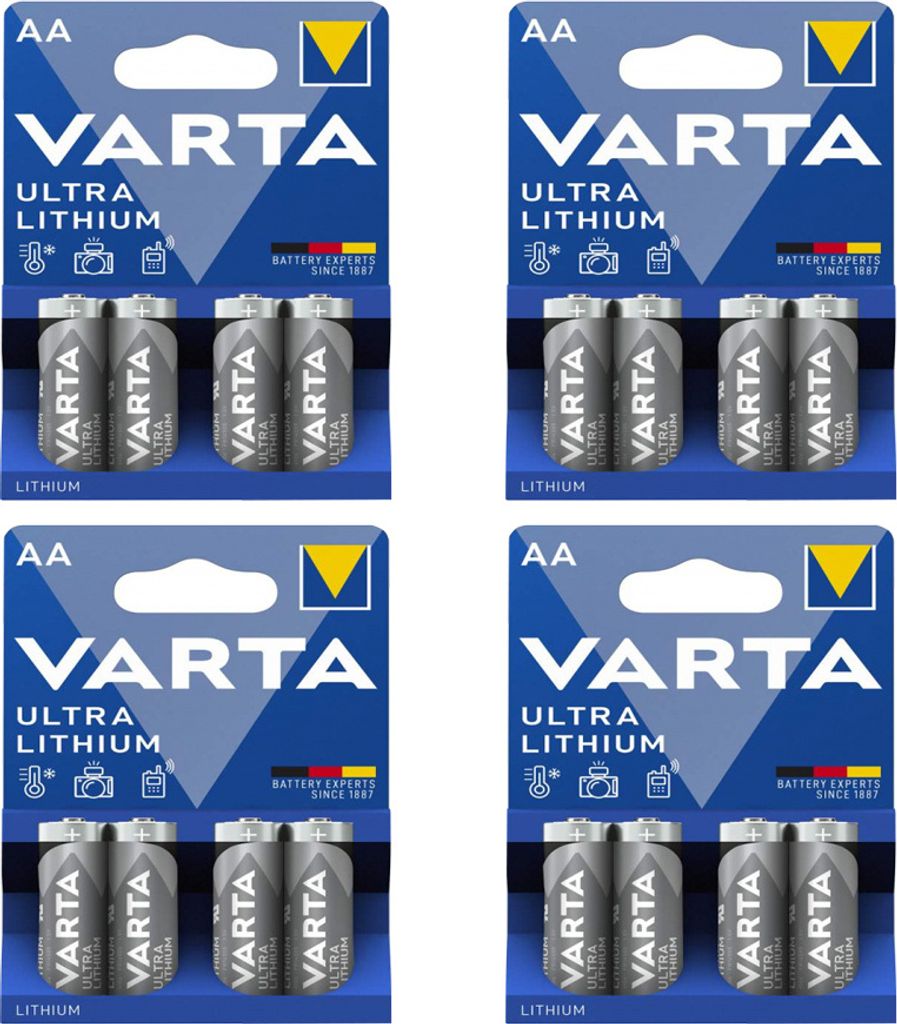 VARTA Lithium Batterie "Professional Lithium" Mignon 6106 (AA) 1,5V 4 Blister je 4 Batterien