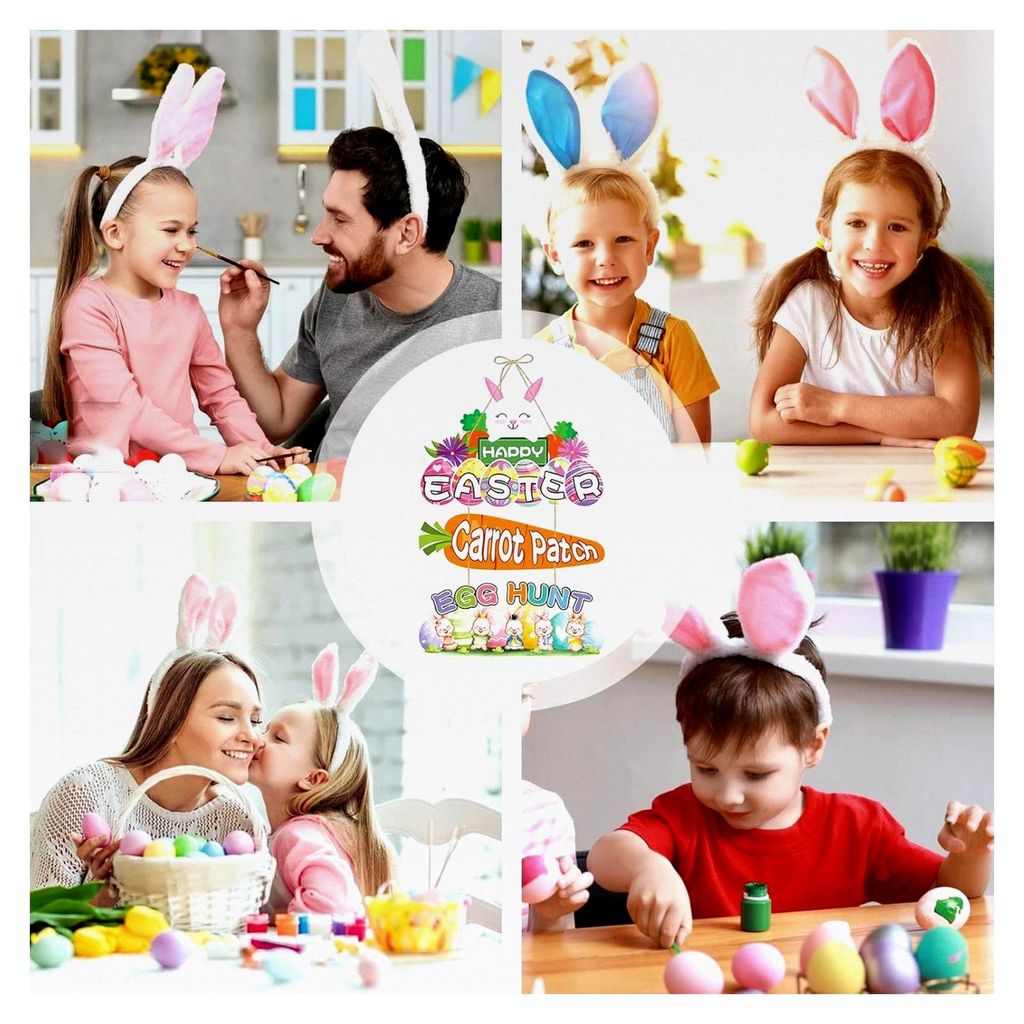 Osterkranz | Holzdeko Girlande | Außenbereich Osterkranz - Für Familie und Freunde Festtagsdekoration Eingangstür Wand Innendekoration Wohnung