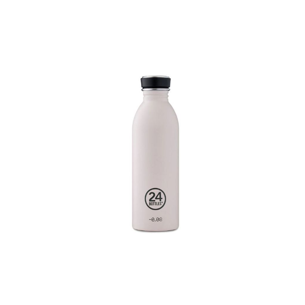A product shot of a water bottle on a white background.