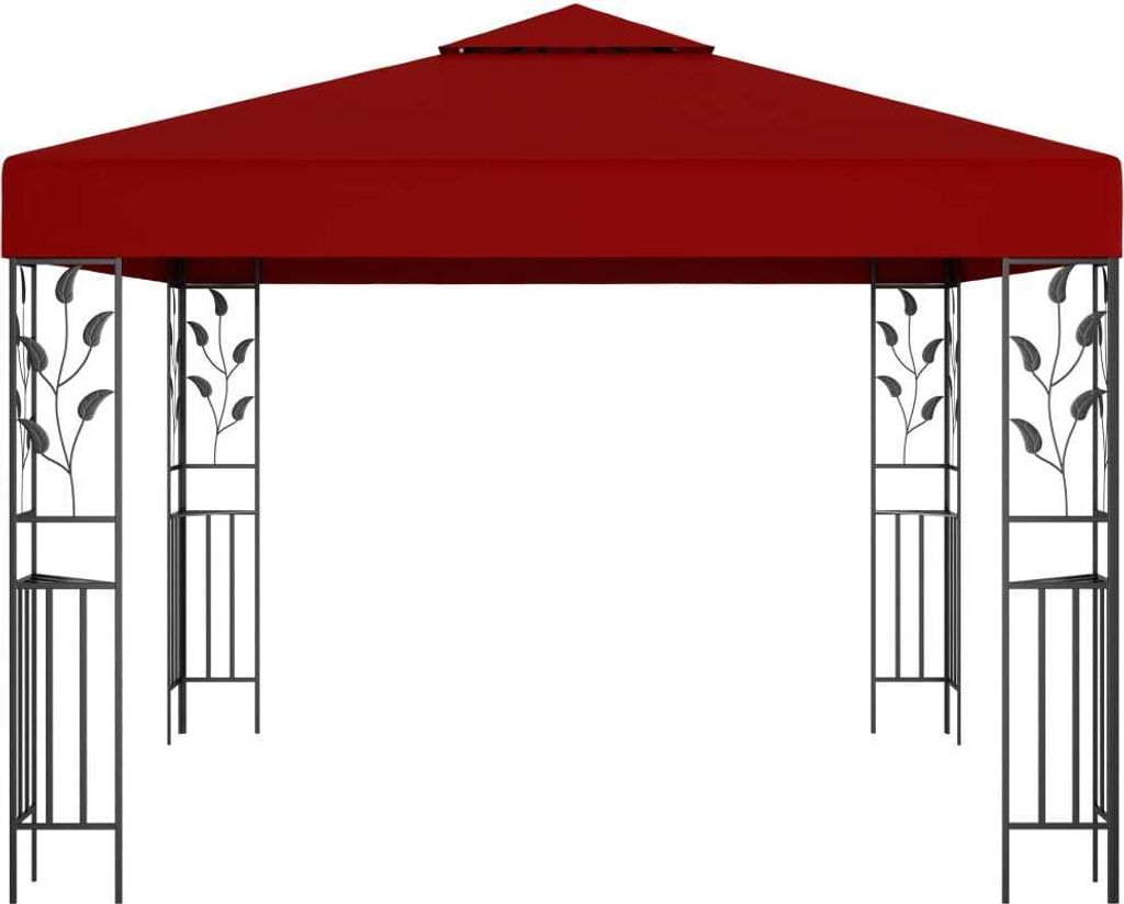 vidaXL Pavillon 3x3 m bordeaux Image du produit 