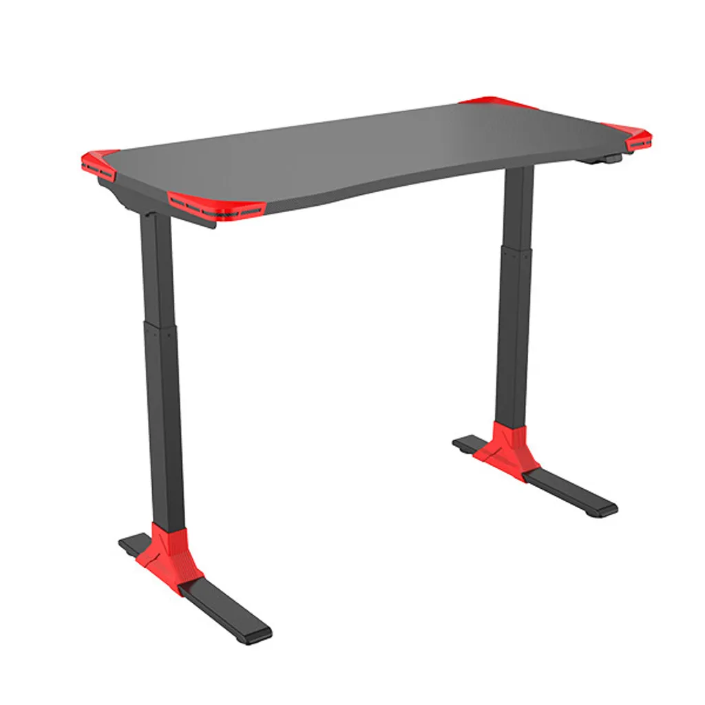 CasaDolce Bureau DERE Noir et Rouge 120x60 cm Réglable Électrique