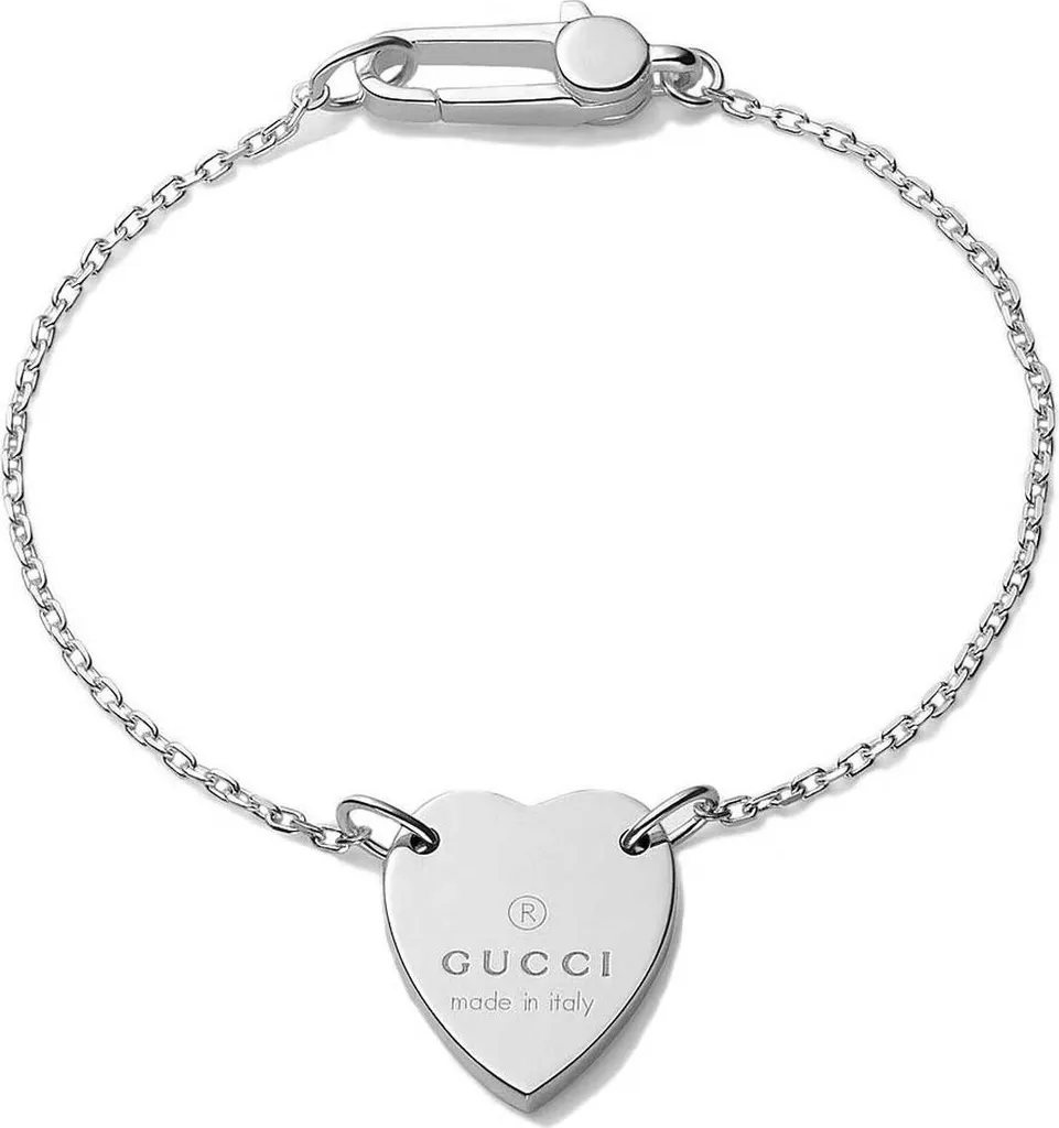 Bracelet Femme Gucci YBA223513001 en Argent 925 avec Pendentif Cœur