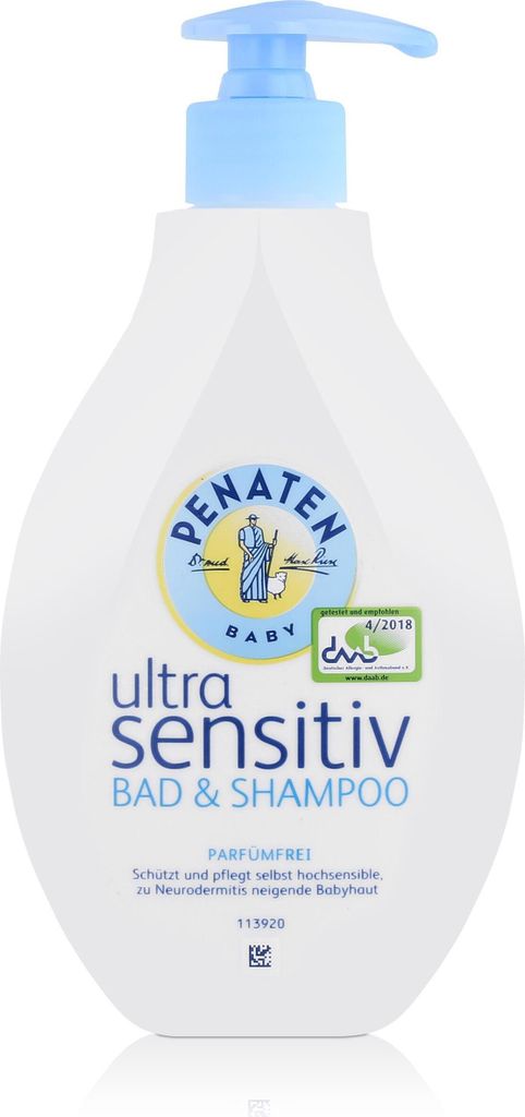 Penaten Baby ultra sensitiv Bad & Shampoo 400ml - Parfümfrei (1er Pack)