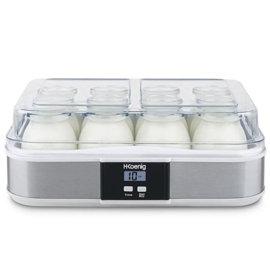 H.KOENIG ELY120 Joghurtbereiter / Edelstahl / 12 Gläser mit Produktbild 