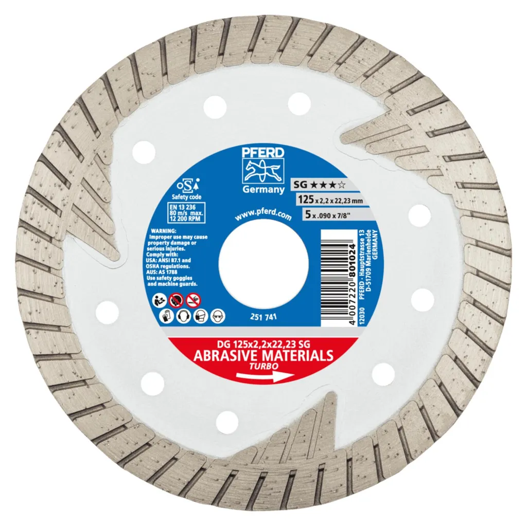 Disque de tronçonnage renforcé 125 mm SG pour découpe métal et acier