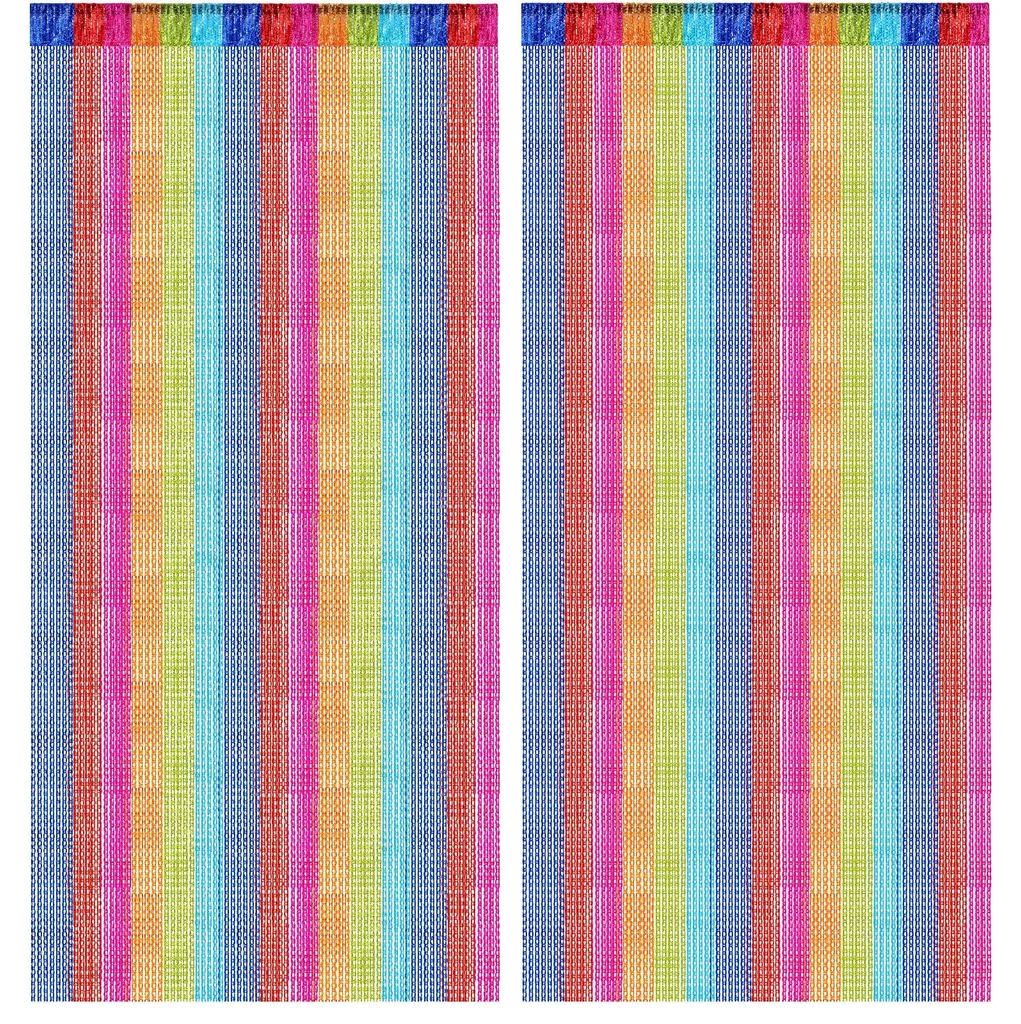 Rideau de porte opaque bicolore 100x200 cm moustiquaire de balcon