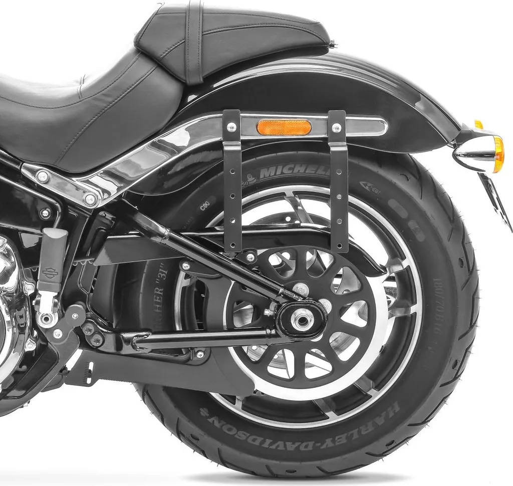 Kit de fixation valises latérales chopper avec supports universels noirs