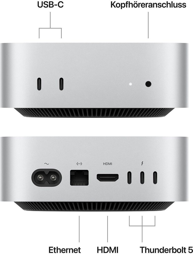 Apple Mac mini, M4 - 10-rdzeniowy CPU / 10-rdzeniowy GPU, Zdjęcie produktu 2