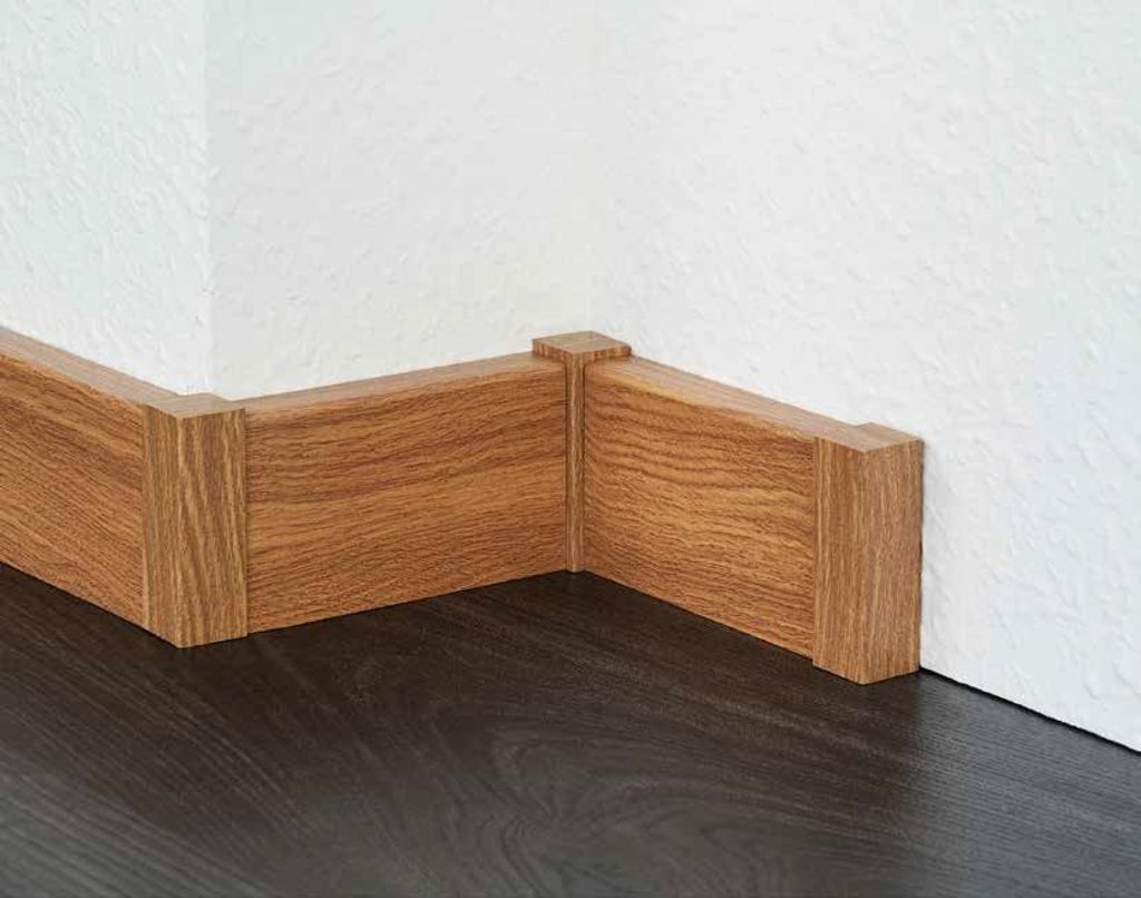 Universal - Holzecken 19 x 19 x 60 Innen / Außen / Endstücke - Walnut Parquet brown