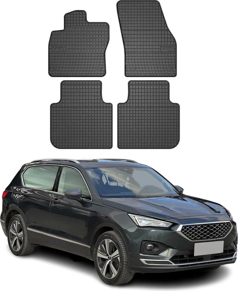 2017-2025 Seat Tarraco tappetini in gomma nero 4 pz Immagine del prodotto 