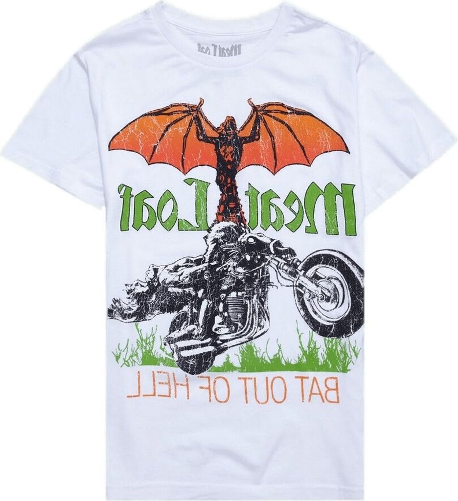 Meat Loaf - "Bat Out Of Hell" T-Shirt für Herren/Damen Uni RO3946 (L) (Weiß)
