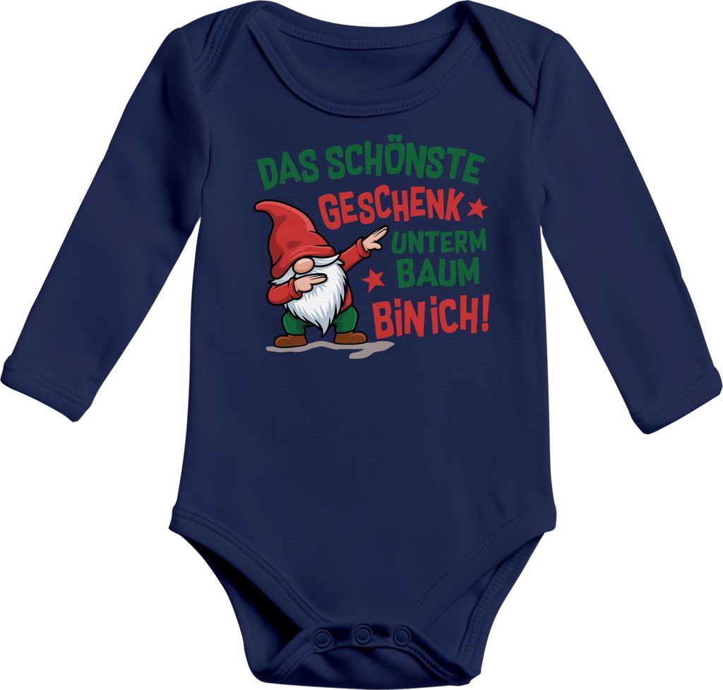 Baby Body langarm Weihnachten Spruch Das schönste Geschenk Weihnachtsoutfit Neugeborene Einjährige Jungen Mädchen Baumwolle MoonWorks