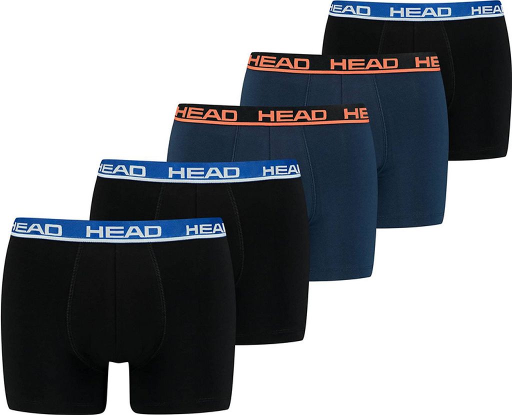 HEAD BASIC BOXER 5 Pack Schwarz / Blau Größe: XL Produktbild 