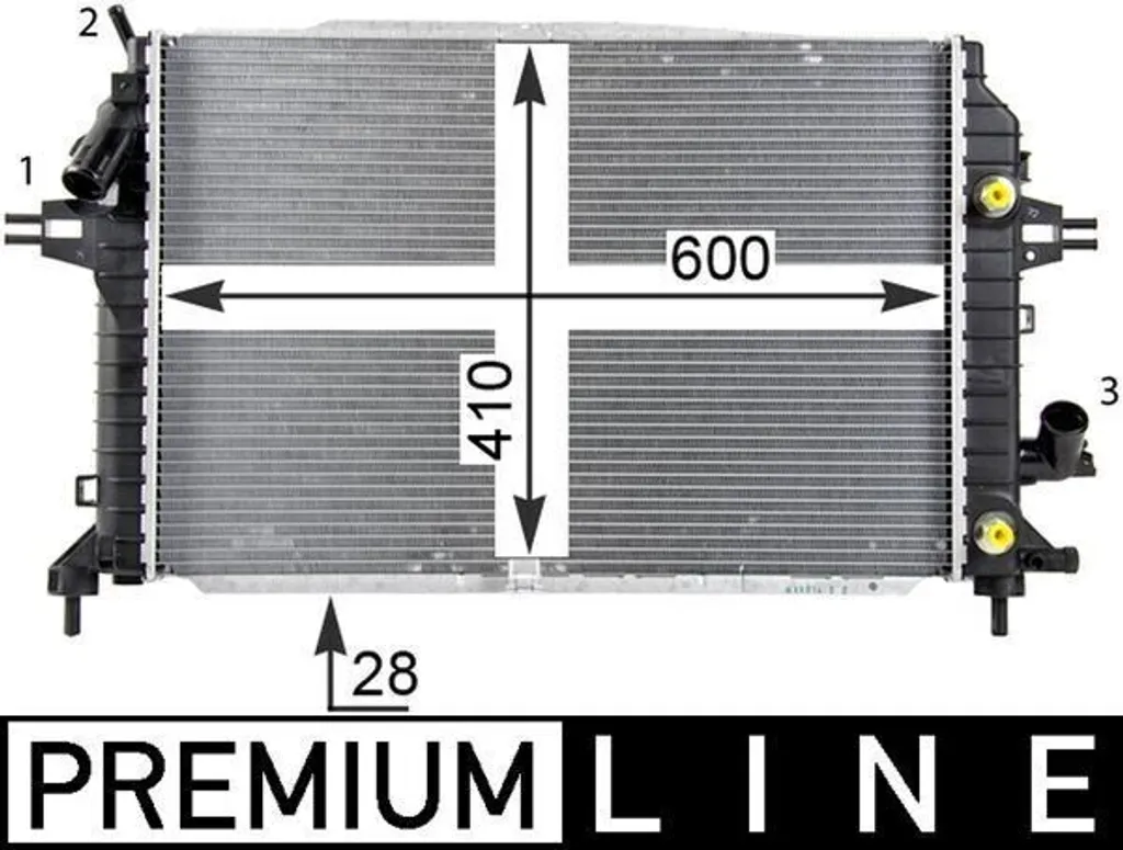 Échangeur de chaleur BEHR Mahle CR 1857 000P en aluminium Premium Line