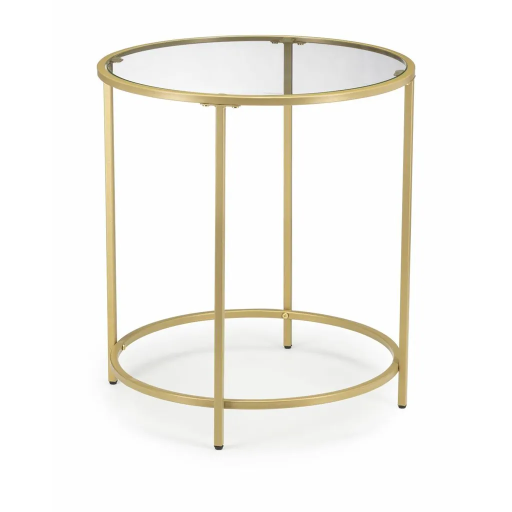 Petite table basse ronde or 50x55 cm pour optimiser l'espace avec style