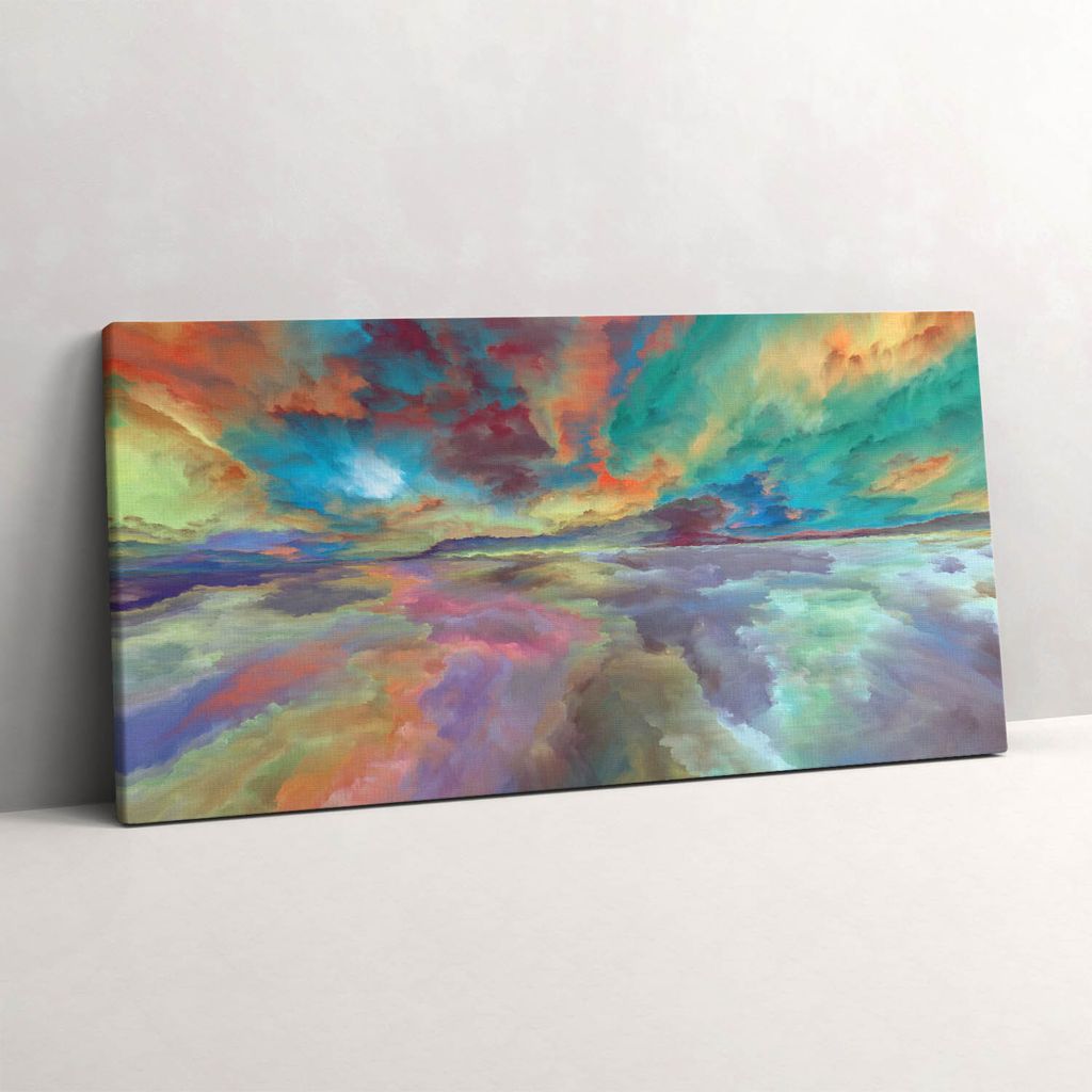 Himmel Landschaft Abstraktion – Leinwandbild Wandbild – 120x60 cm – Leinwandbilder – Wandbilder – Schlafzimmer – Flur