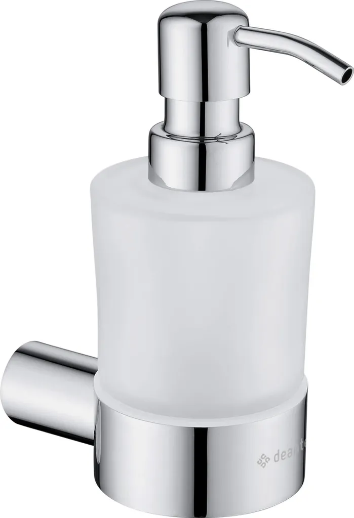 Distributeur savon mural pour salle de bain moderne en verre et inox