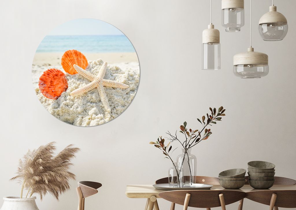 MuchoWow - Mauerkreis - Wandbilder - Runde Bild - Bild aus Aluminium - Schlafzimmer - Wohnzimmerdekoration - Wand Dekoration