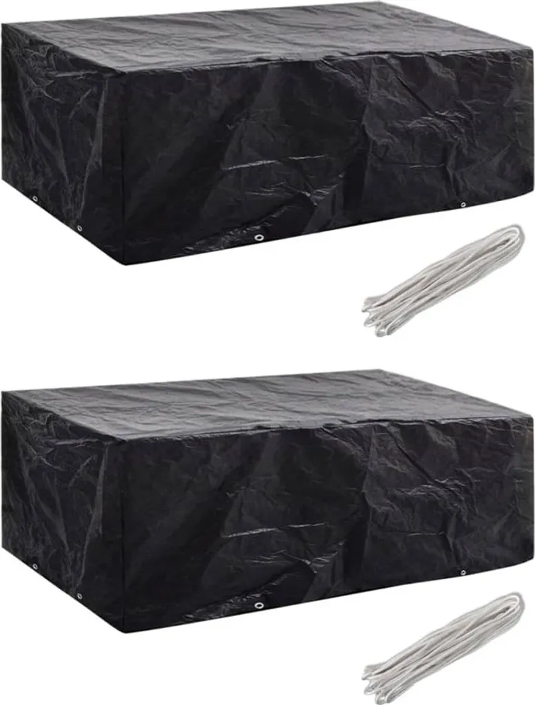 The Living Store Coperture Mobili Giardino 200x160x70 cm - 2 Pezzi