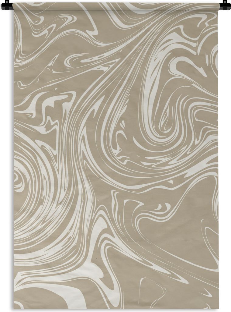 MuchoWow Wandteppich Wandbehang Marmor - Beige - Muster 120x180 cm Tapisserie Dekoration Wandtuch - Schlafzimmer - Dekorationen für das Haus