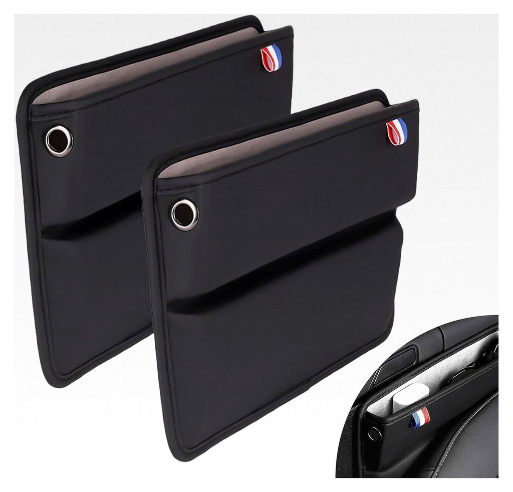 Auto Organizer - Aufbewahrungsbox für Autositze, Seitlicher Organizer mit Lücken Organizer und Seitentasche für Autositze