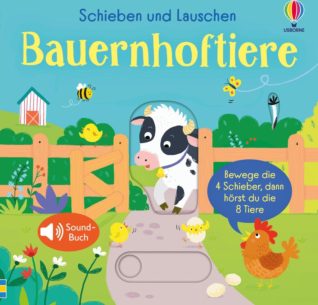 Schieben und Lauschen: Bauernhoftiere