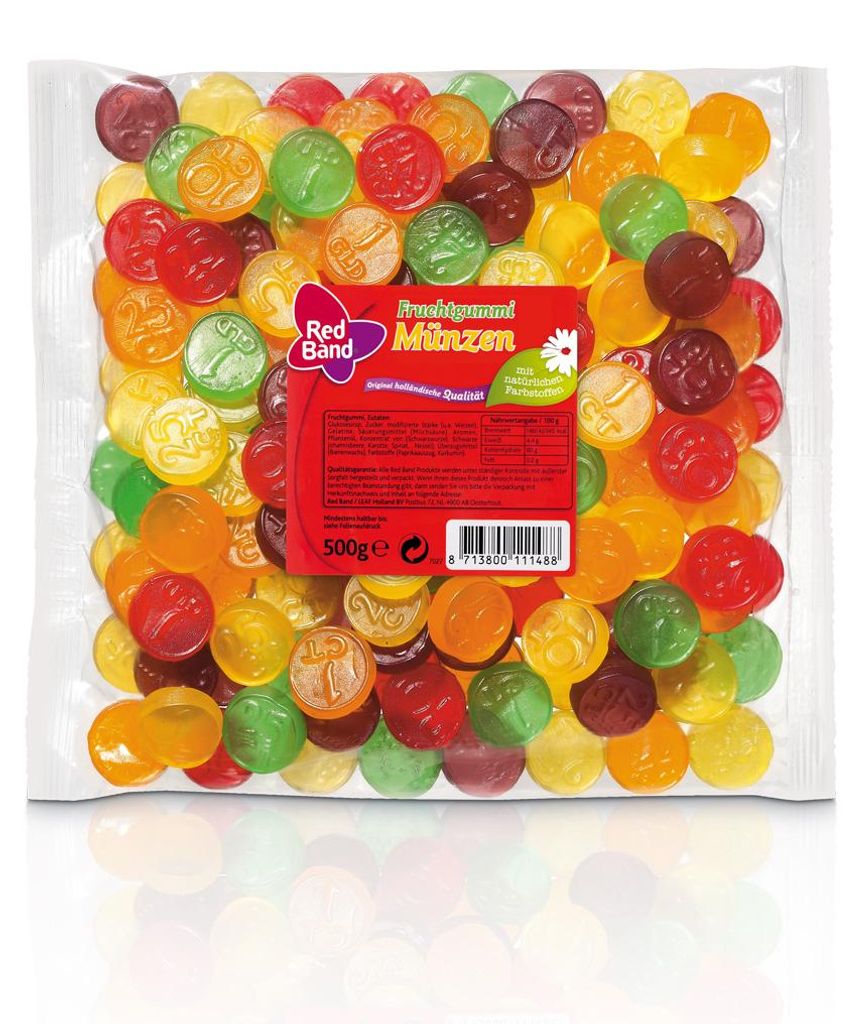 Red Band ovocné žvýkačky ovocné sladké 5 různých 500g Obrázek produktu 