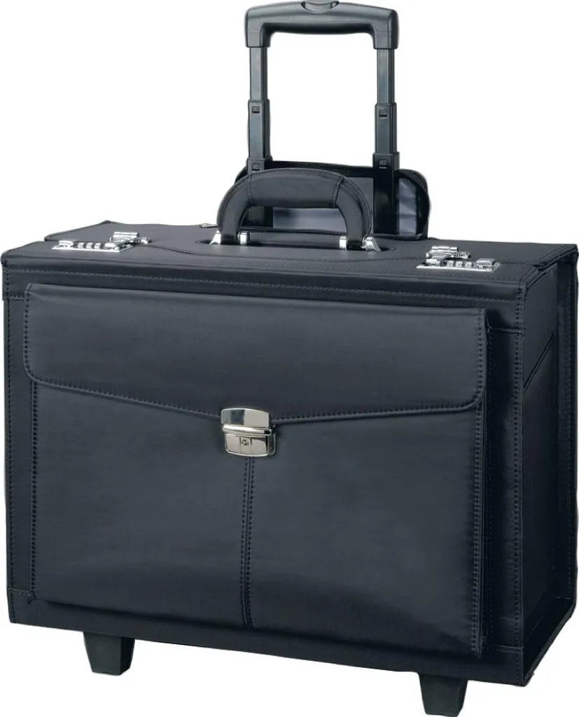 Mallette Pilote à Roulettes Noire Alassio Rocca II Bagage Professionnel