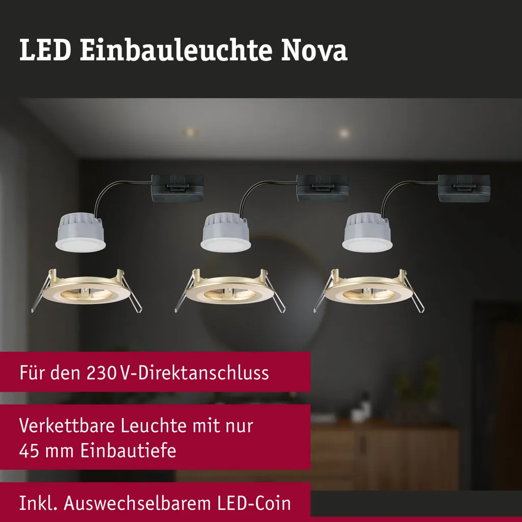 Paulmann Luce da incasso LED Nova basic set rigido - 7