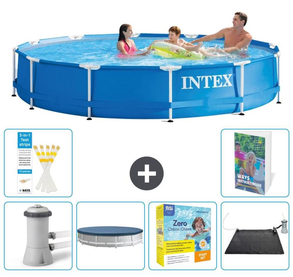 Frame Pool Rund - 366x76 cm - 7-teilig S234