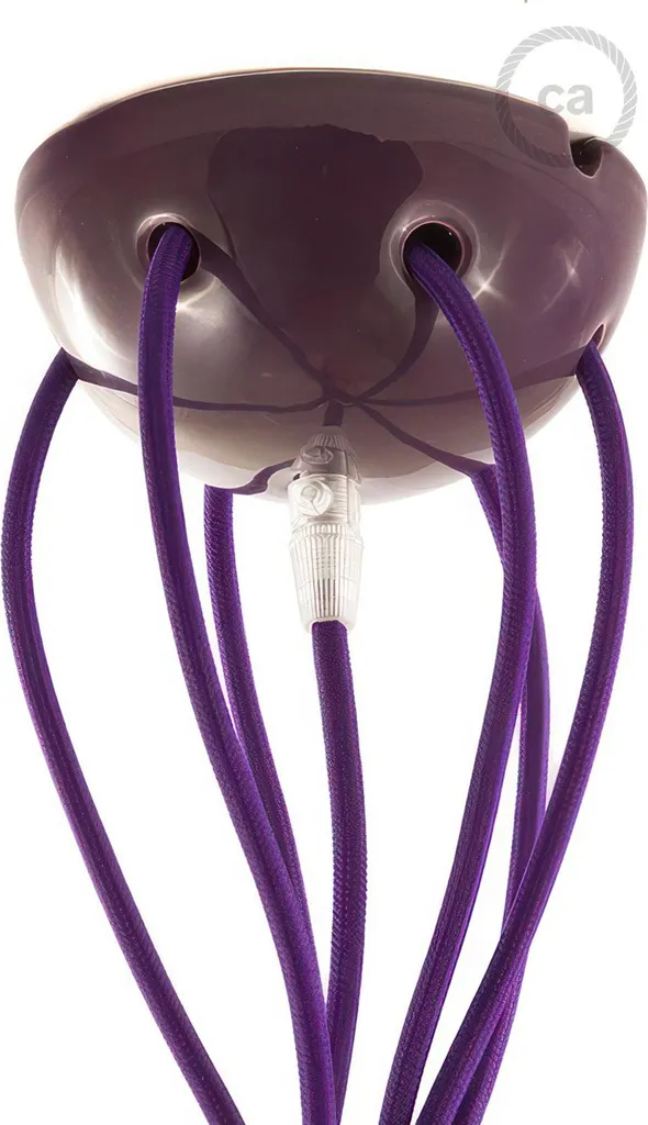 Pavillon de Plafond en Céramique Violette 7 Sorties pour Lustre DIY