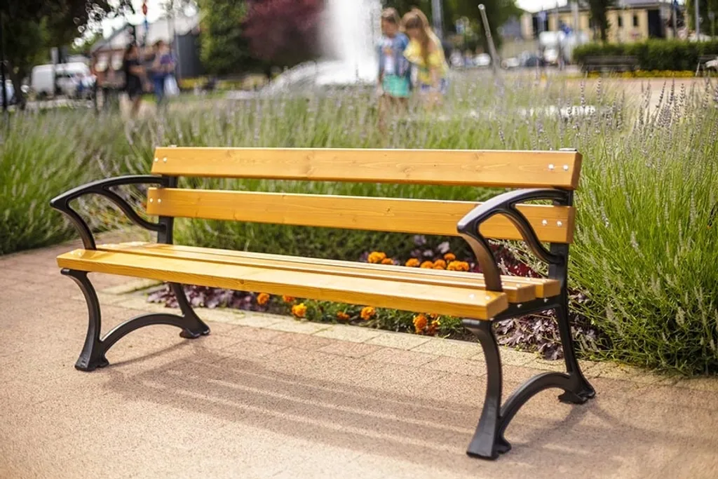 Banc de jardin en bois de teck 170 cm durable sans entretien contraignant